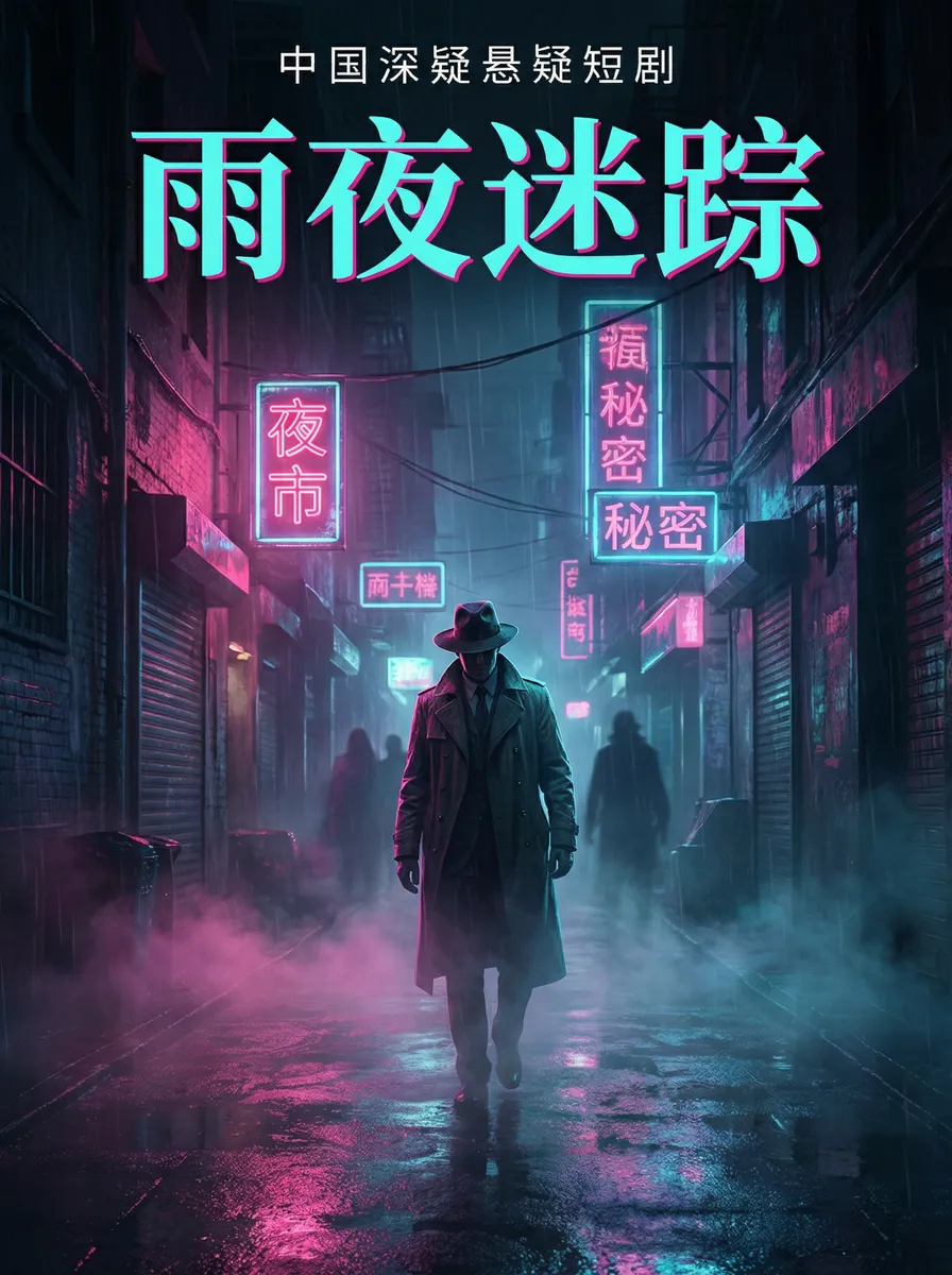 广电网络整合启动 悬疑追踪短剧 - 雨夜迷踪海报